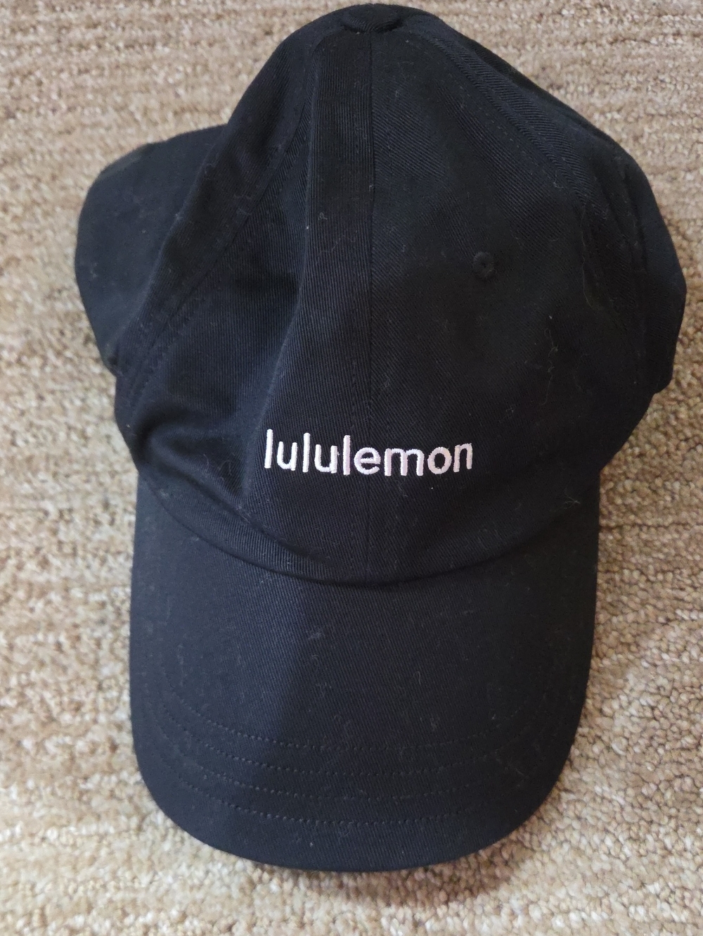 lululemon athletica Black Baseball Cap with White Logo